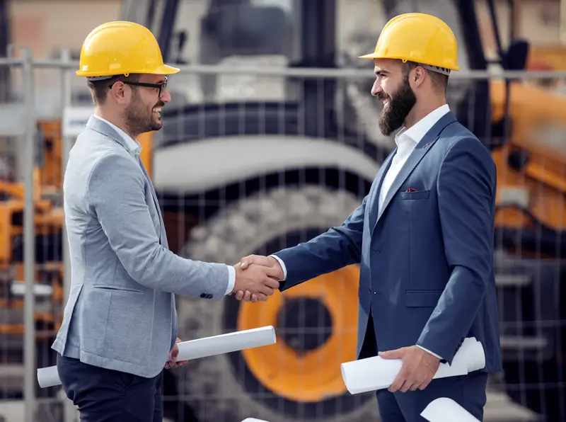 Two men shaking hands