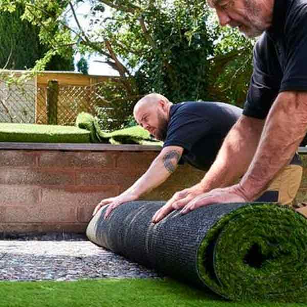 A square image showing a Landscaper at work