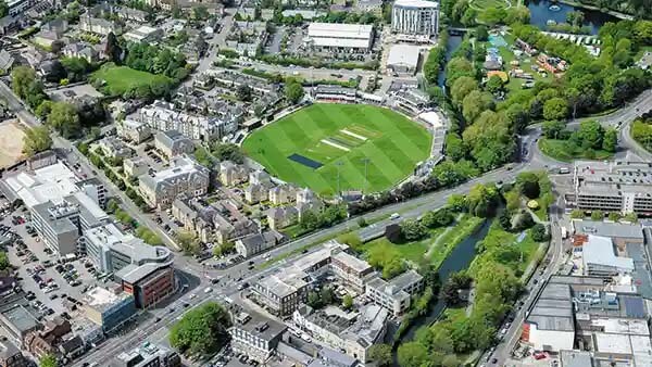 Aerial view of Chelsmford Essex